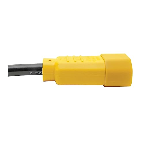 Tripp Lite Heavy-Duty Power Extension Cord 15A, 14AWG (IEC-320-C14 to IEC-320-C13 with Yellow Plugs) 6-ft.(P005-006-YW) - Image 2
