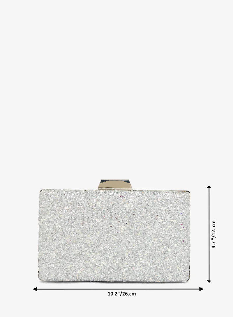Khizana  Rectangle Shaped Embellished Sparkle Clutch for Women | Best Price UAE