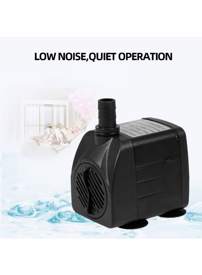 Loquat Ultra-Quiet USB Water Pump With 12 LED Light Black 14.50x7x12.50cm - Image 3