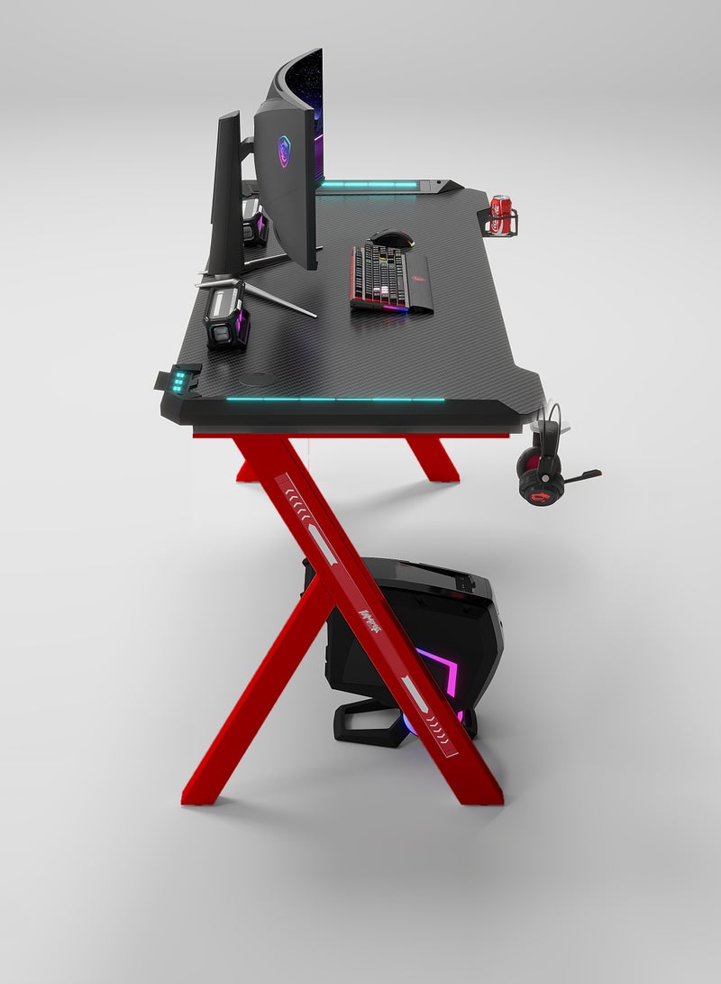 لحظة مرح طاولة كمبيوتر للألعاب 120×60سم مع اضاءة RGB - Image 3