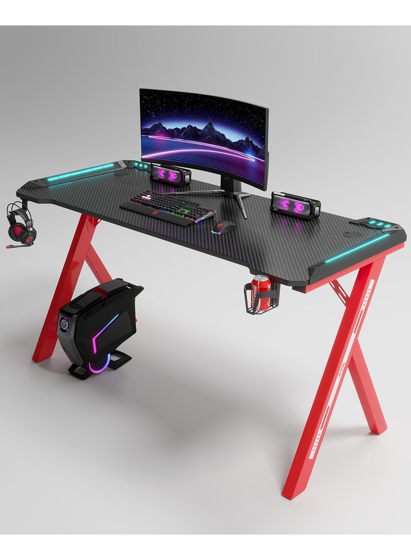 لحظة مرح طاولة كمبيوتر للألعاب 120×60سم مع اضاءة RGB - Image 1