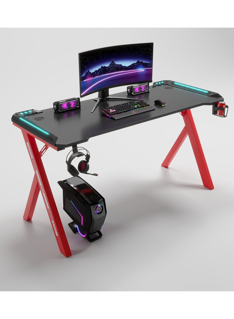 لحظة مرح طاولة كمبيوتر للألعاب 120×60سم مع اضاءة RGB - Image 2
