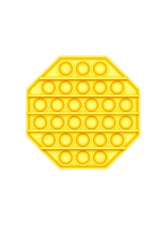 P-Plus International P-Plus International Push Pop Bubble Fidget Toy - Autism Special Needs Bubble Popping Sensory Toy 1 PCS Silicone Anti Anxiety Tools Multifunctional Pop Game for Kids Adults (Yellow Octagon)  - Image 1