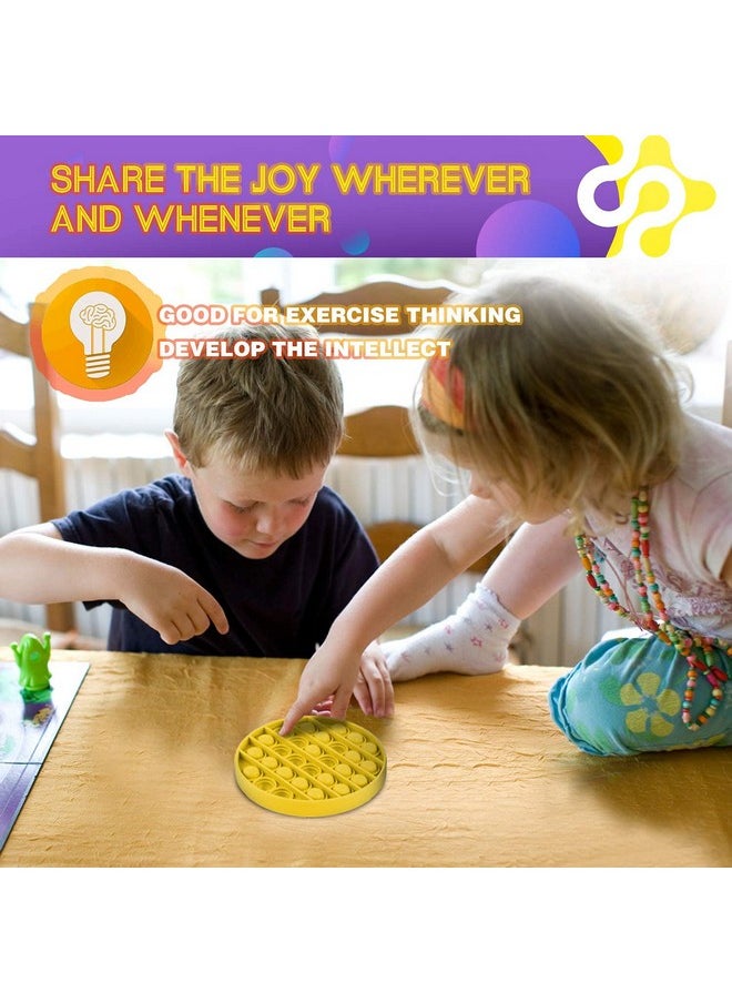 P-Plus International P-Plus International Push Pop Bubble Fidget Toy - Autism Special Needs Bubble Popping Sensory Toy 1 PCS Silicone Anti Anxiety Tools Multifunctional Pop Game for Kids Adults (Yellow Octagon)  - Image 2
