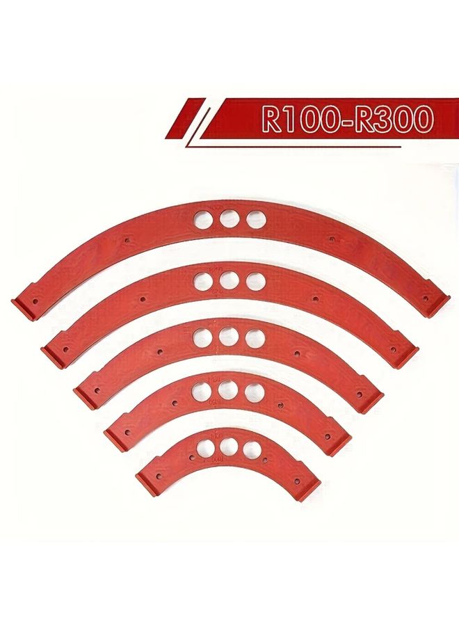 5pcs R100 300 Router Jig Kit Woodworking Round Corner Template Set Edge Guide - Image 1