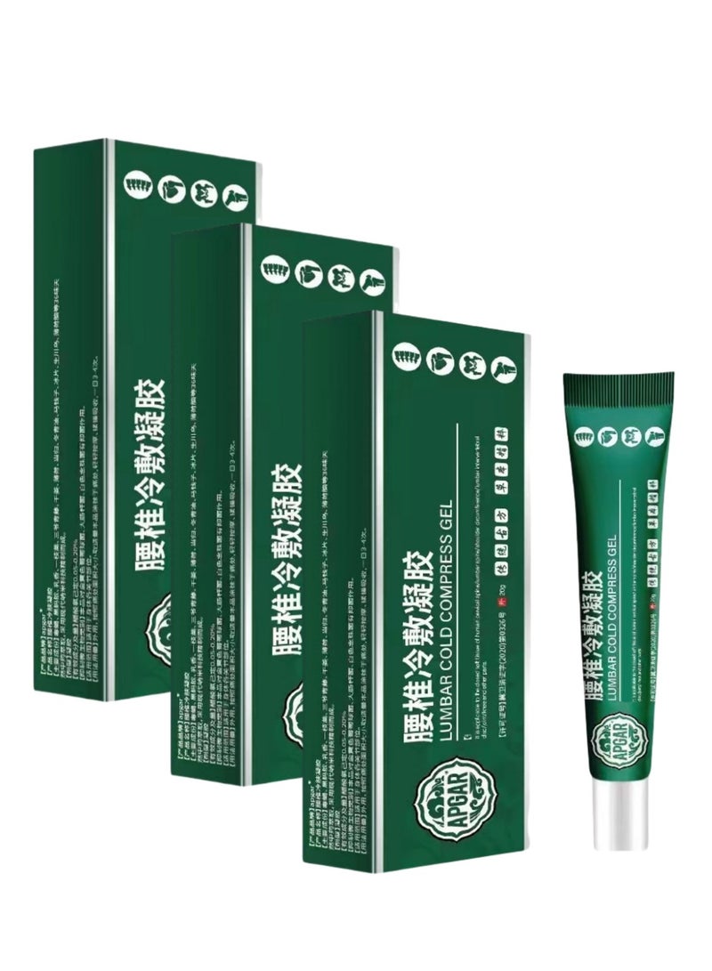 APGAR 3-PACK Lumbar Cold Compress Gel , Relieves Pain Joints, Lumbar Discs,Natural Herbal Joint Pain Relief Gel 20g*3 - Image 1