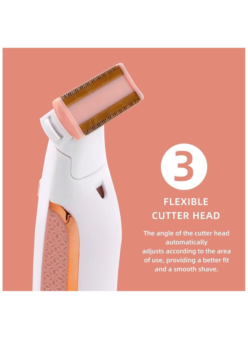Electric Razors for Women Electric Women Bikini Trimmer Shaver Wet Dry Use Body Hair Trimmer Kit and Electric Razors Rechargeable Hair Removal for Women Bikini Hair Underarm Arms Legs - Image 5