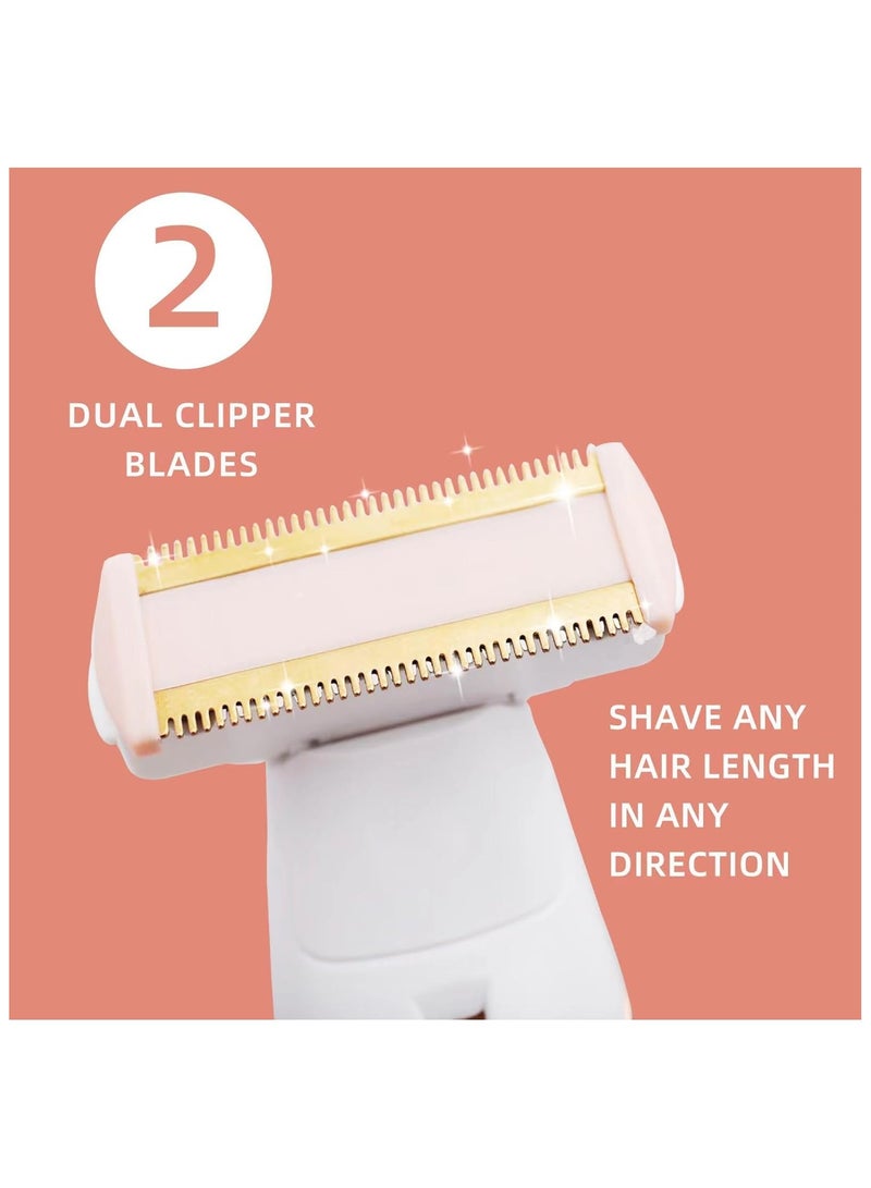 Electric Razors for Women Electric Women Bikini Trimmer Shaver Wet Dry Use Body Hair Trimmer Kit and Electric Razors Rechargeable Hair Removal for Women Bikini Hair Underarm Arms Legs - Image 4