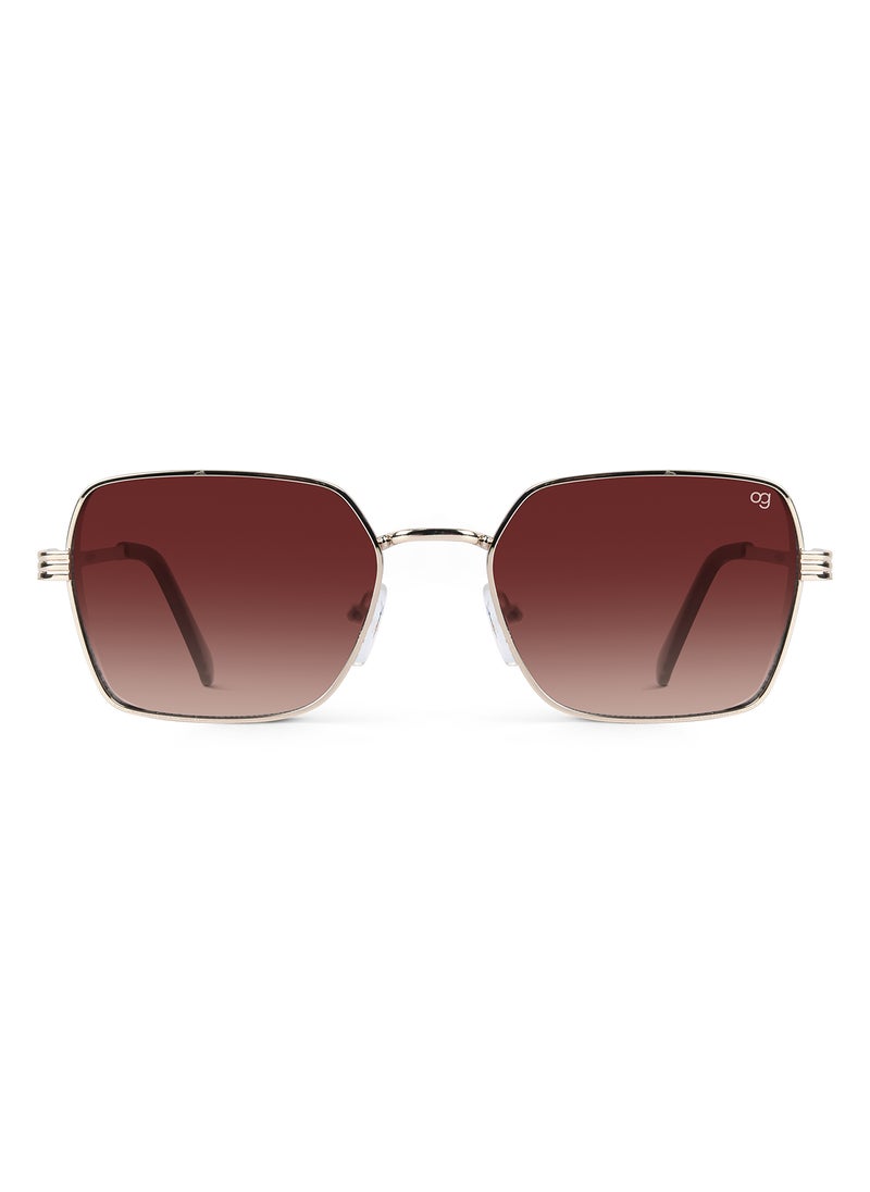 Woggles UV- Protected  Brown Rectangle Sunglasses  - Image 3