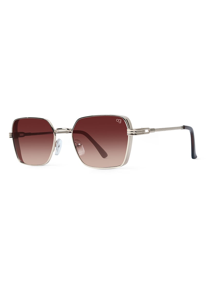 Woggles UV- Protected  Brown Rectangle Sunglasses  - Image 4
