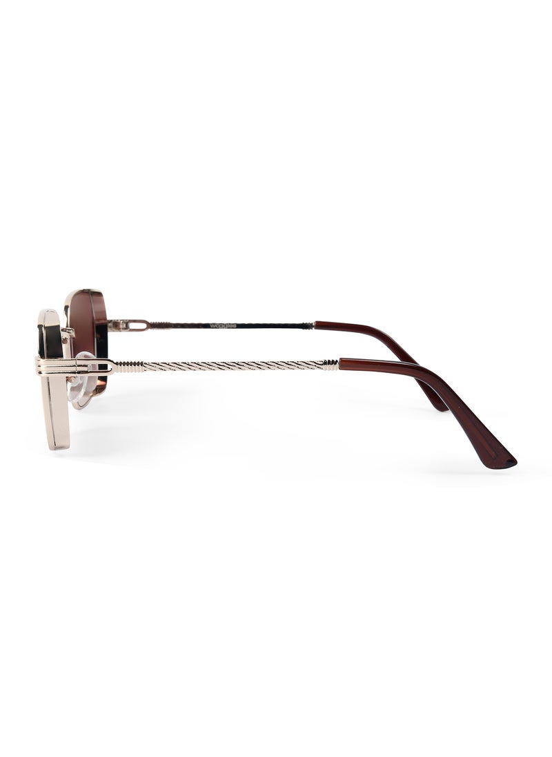 Woggles UV- Protected  Brown Rectangle Sunglasses  - Image 5