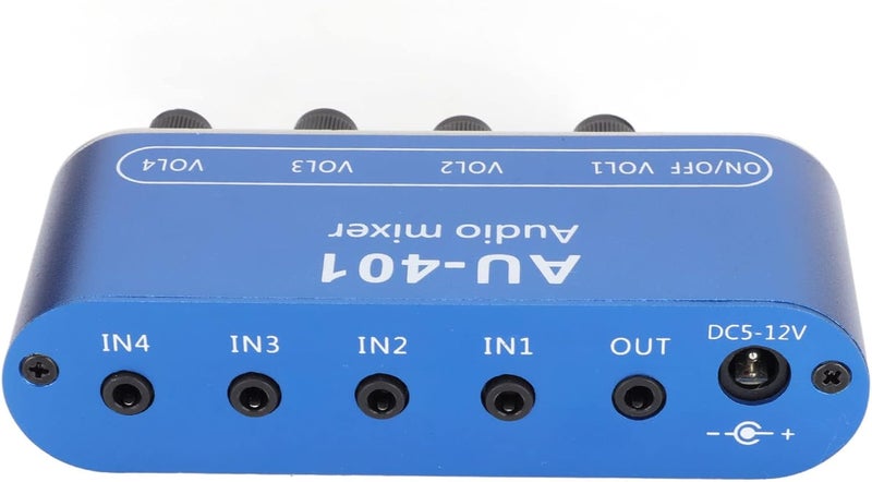 Focket 4 in 1 Out Stereo Mixer with Volume Adjustment 3.5mm Sound Selector for PC Laptop Computer Small Club Bar - Image 3
