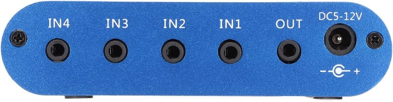 Focket 4 in 1 Out Stereo Mixer with Volume Adjustment 3.5mm Sound Selector for PC Laptop Computer Small Club Bar - Image 2