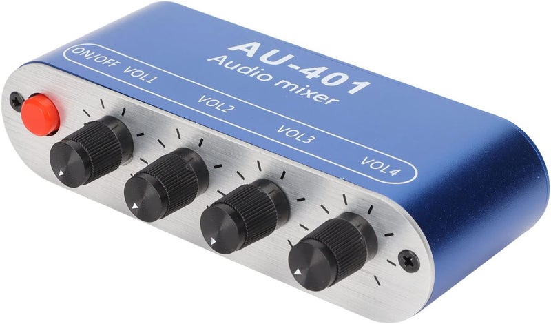 Focket 4 in 1 Out Stereo Mixer with Volume Adjustment 3.5mm Sound Selector for PC Laptop Computer Small Club Bar - Image 5