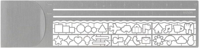 Midori 42289006 Ruler, Clip Ruler, Silver A - Image 1