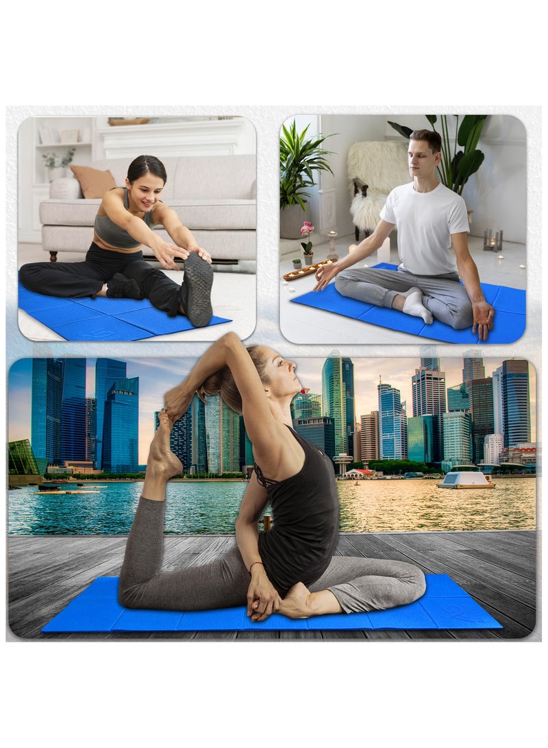 Allure Sphere Sphere Foldable Yoga Mat - Non Slip Double Sided, Lightweight, Eco-Friendly Exercise Mat - Portable With Carrying Bag Perfect For Gym, Home And Travel Workouts - Image 2