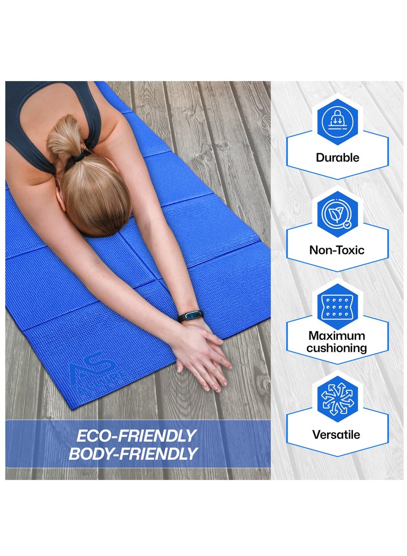 Allure Sphere Sphere Foldable Yoga Mat - Non Slip Double Sided, Lightweight, Eco-Friendly Exercise Mat - Portable With Carrying Bag Perfect For Gym, Home And Travel Workouts - Image 3