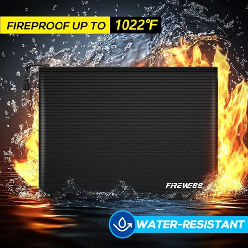 FIREWESS Fireproof Document Bag -2 Pack 13.4"x10" and 11"x6" Non-Itchy Fireproof Money Bag, Waterproof Zipper Holder for Valuables, Fire & Water Resistant Safe Pouch for File,Cash,Passport,Keys - Image 2