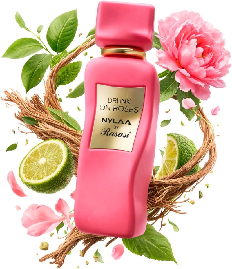 NYLAA أنا رصاصي نيلا - عطر درانك أون روزز إكسترايت دي بارفان 100 مل للنساء - مزيج زهور مهيمن على الورد - Image 5