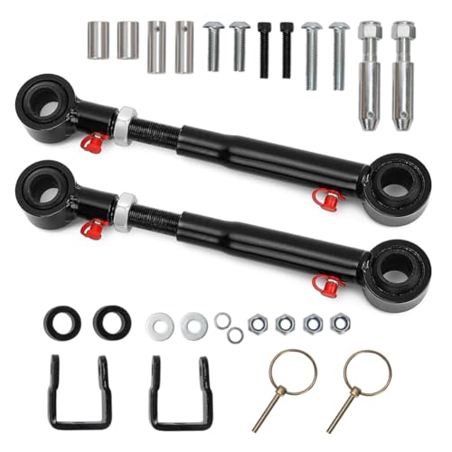 HY-SPEED Adjustable Front Sway bar Quicker Disconnect System Compatible with 1998-2006 Wrangler TJ 1984-2001 Cherokee XJ with 2.5" - 6" Lifts Replace Quicker Disconnect SwayBar links - Image 1