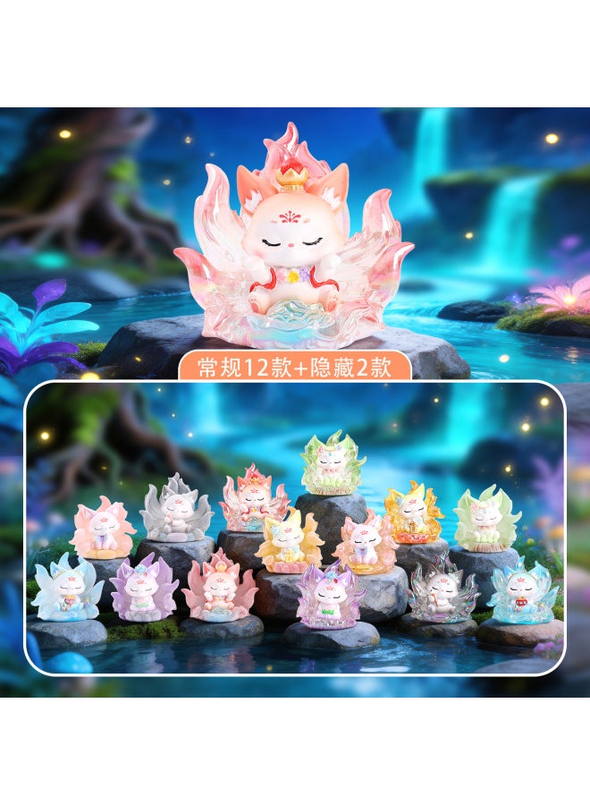 Guochao Golden Age Dunhuang Blind Box Cartoon Desktop Ornaments Living Room Entrance Decoration Creative Resin Crafts