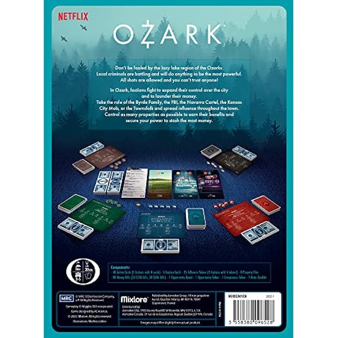 Mixlore Ozark The Board Game  Territory Control Strategy Game  Based on The Hit Netflix TV Series  Ages 16  25 Players  Average Playtime 30 Minutes  Made - Image 4