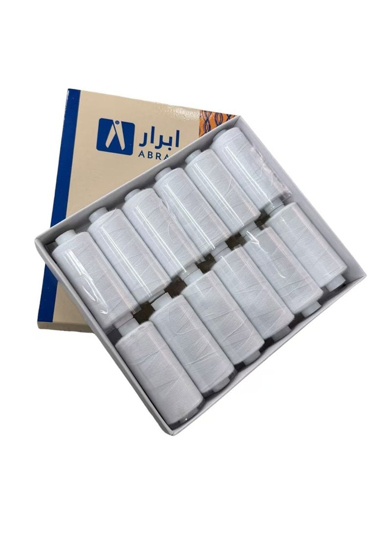 Abrar 12-Piece High Quality Polyester Sewing Thread Set Perfect For All Fabrics By Hand Or Sewing Machine - Image 1
