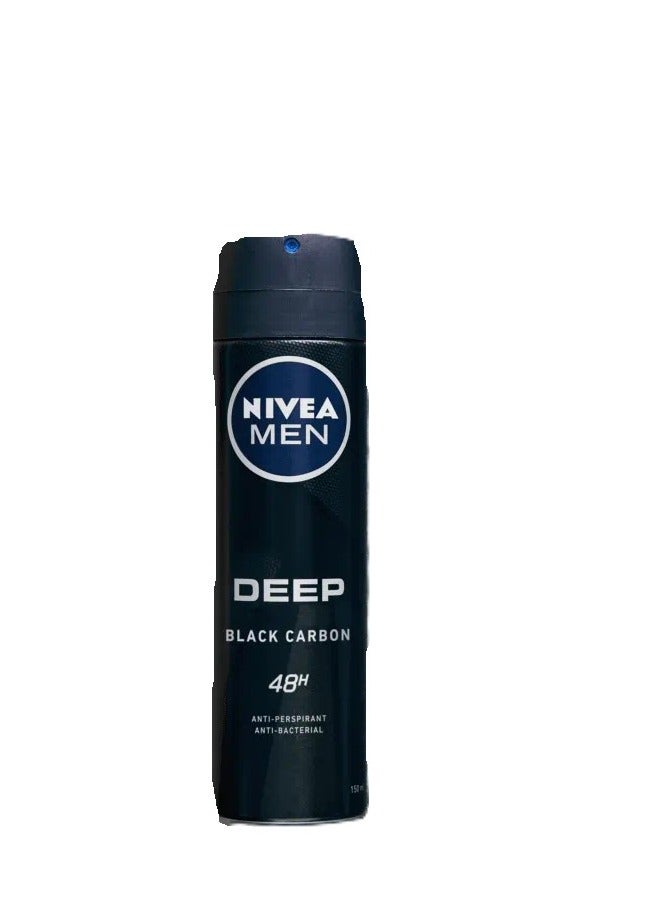 NIVEA Men Deep Black Carbon Deodorant Spray 150ml