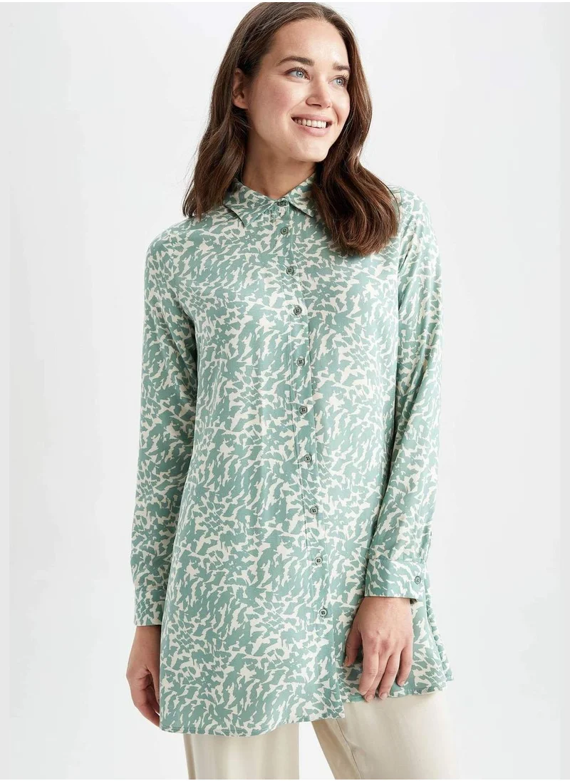 ديفاكتو Woman Woven Long Sleeve Tunic