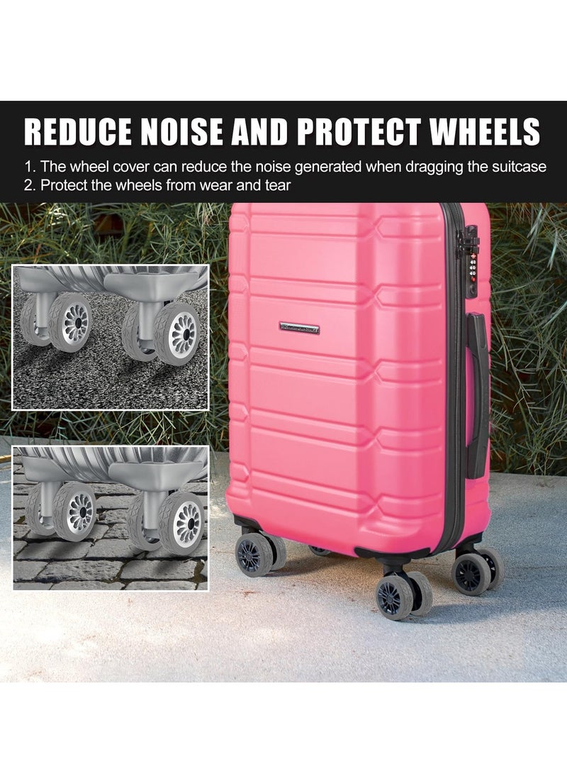 Excefore Luggage Wheel Covers, 8 Pcs Suitcase Wheel Protectors, Adhesive Silicone Wheel Protective Covers, Anti Fall-off Luggage Wheel Protector for Carry On Luggage Suitcases (Gray)  - Image 4