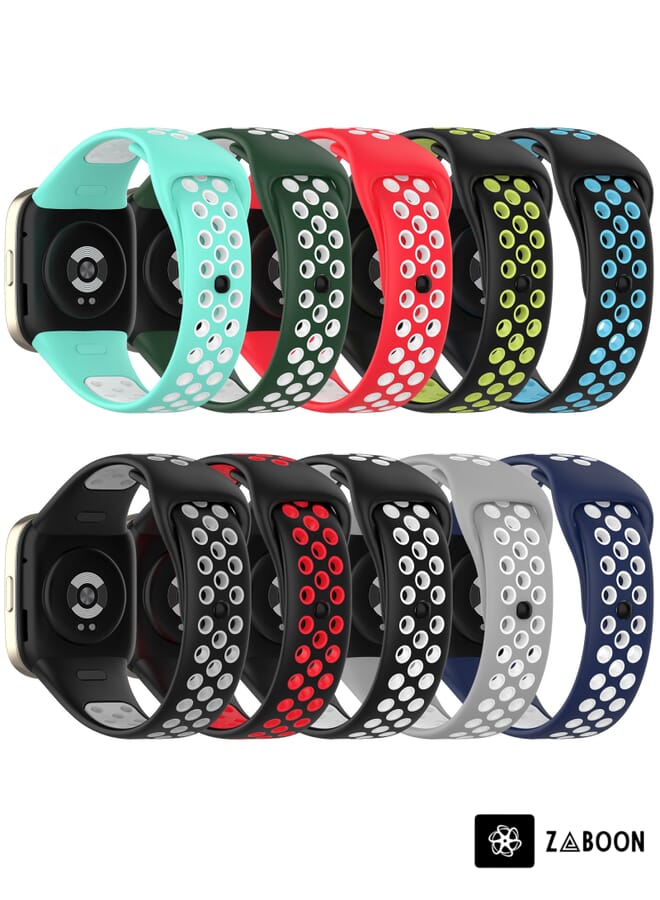 Zaboon Redmi Watch 3 Sports Two-Color Silicone Watch Band - Image 4