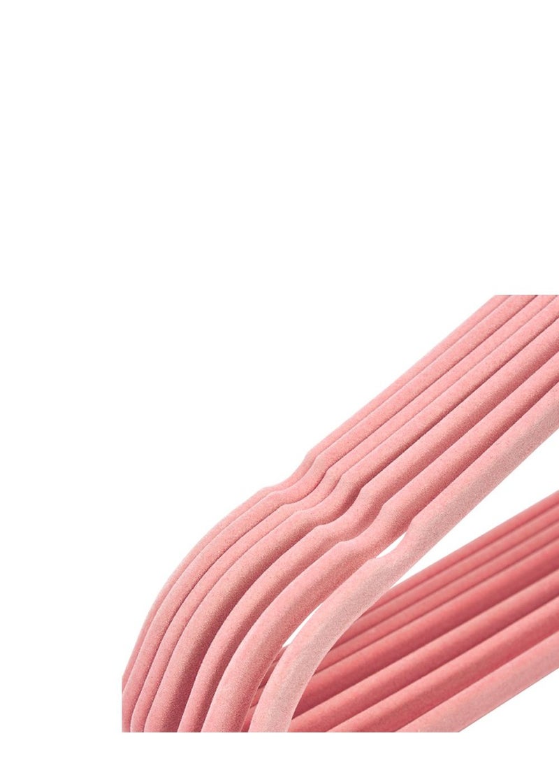 Homesmiths Homesmiths Velvet Hangers – Pack of 7 Non-Slip Pink Clothes Hangers for Wardrobes, Slim & Space-Saving Design - Image 3
