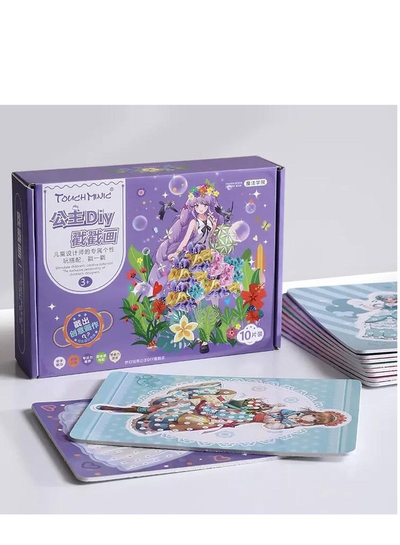 SYOSI ألعاب فنية من القماش للأولاد، جنون الفن القماشي، طقم الرسم بالقرص والنشاط من صنع يدي، حلم الطفولة اللانهائي مرسوم باليد، طقم الحرف الورقية للفتيات من عمر 3-8 سنوات، طقم الفنون والحرف للأطفال - Image 3