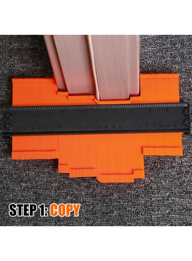 مقياس تكرار محيطي - قفل قابل للتعديل - هدية للرجال والأصدقاء والزوج والأب - نسخ دقيق للأشكال غير المنتظمة - تتبع غير منتظم لأعمال النجارة - أداة أساسية للحرفيين الذين يقومون بأعمال يدوية، 10 بوصات + 5 بوصات - Image 4