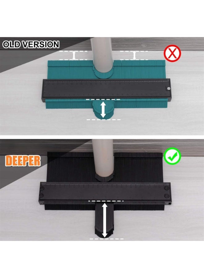 مقياس تكرار محيطي - قفل قابل للتعديل - هدية للرجال والأصدقاء والزوج والأب - نسخ دقيق للأشكال غير المنتظمة - تتبع غير منتظم لأعمال النجارة - أداة أساسية للحرفيين الذين يقومون بأعمال يدوية، 10 بوصات + 5 بوصات - Image 3