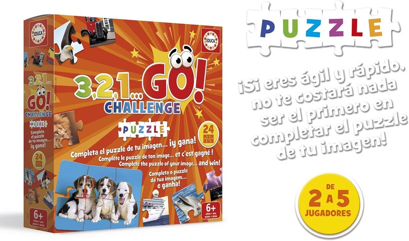 ايديوسا مجموعة ألغاز Educa 3.2.1 Go Challenge Puzzle المكونة من 24 قطعة - Image 3