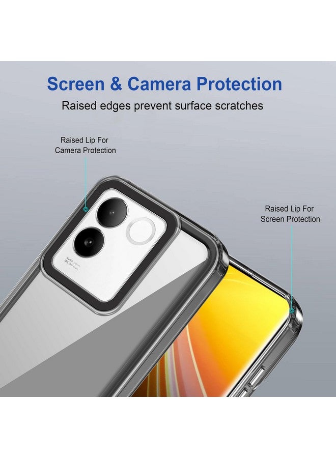 ZAPCASE غطاء خلفي Zapcase لجهاز iQOO Z7 Pro 5G | متوافق مع غطاء خلفي لجهاز iQOO Z7 Pro 5G | غطاء مع حماية الكاميرا | (TPU + PC | أسود شفاف) - Image 4