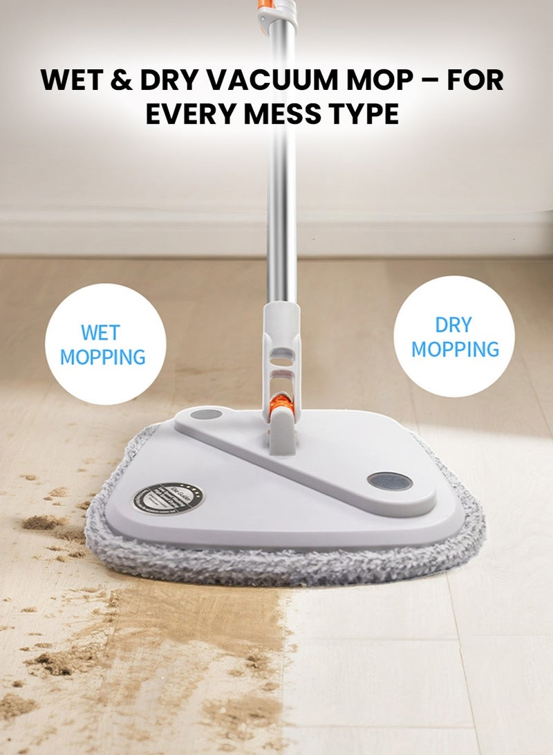 زوليلي مجموعة دلو ممسحة دوارة، ممسحة تدور 360 درجة مع نظام مياه منفصل للتنظيف والقذارة، سهلة عصر الأرضية، ممسحة برأس ممسحة قابل للفصل، مناسبة لتنظيف الأرضيات بمواد مختلفة - Image 3