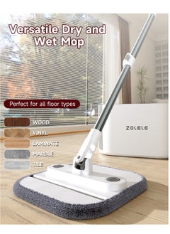 Spin Mop Bucket Set, 360° Rotaing Mop with Self Separation Clean and Dirty Water System, Easy to Wring Floor,Mop With Detachable Mop Head, Suitable for Different Materials Floor Cleaning  M20-Grey - pzsku/Z30352D0B75E29CC924E6Z/45/_/1737614690/f7f501ab-ae9a-47cd-ab6c-6a2b915902c6