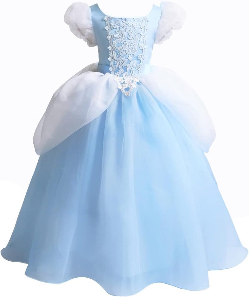 CQDY Girls Cinderella Costumes Halloween Princess Dress Up Fancy Birthday Party Ball Gown - Image 4