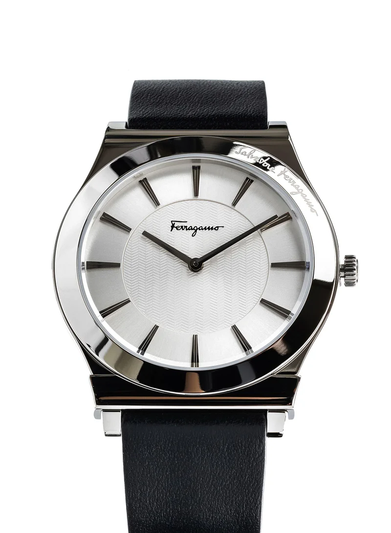 فيراغامو ساعة 1898 سليم كوارتز بقرص فضي