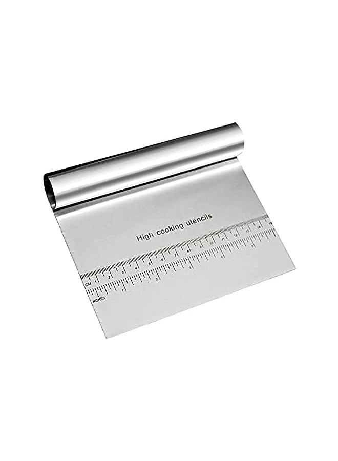 دايونغ مكشطة الكعك والمعجنات ومكشطة العجين، سكين مقياس فاصل الخبز والبيتزا والطعام من الفولاذ المقاوم للصدأ أداة خبز المطبخ أكثر سلاسة (قطعة واحدة) - Image 1