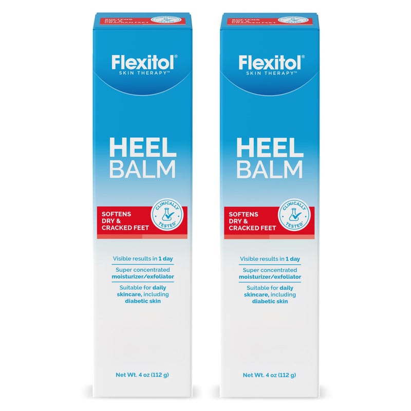Flexitol Heel Balm, Rich Moisturizing & Exfoliating Foot Cream, 4 Oz Tube (Pack of 2) - Image 1