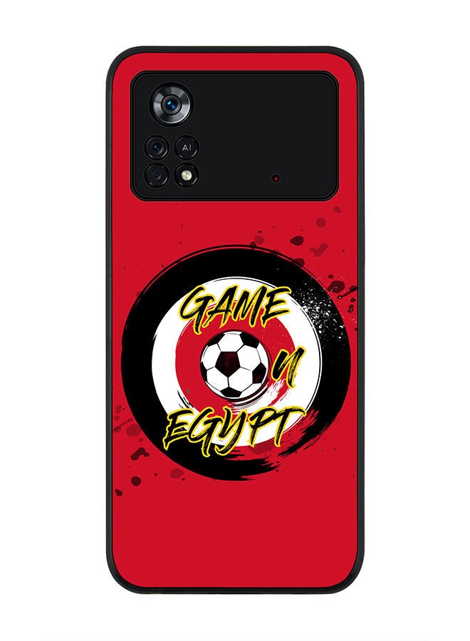 Stylizedd Rugged Black edge case for Poco M4 Pro 4G Slim fit Soft Case Flexible Rubber Edges Anti Drop TPU Gel Thin Cover - Game on Egypt - Image 1