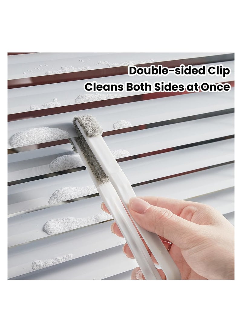 SYOSI Blind Cleaner Duster Tool, for Window Blinds, Washing Equipment for Window Shutters, Car Vents, Ceiling Fan and Air Conditioner Cleaning Dust, Washable, for Ceiling Fans(2 Brushes + 12 Brush Heads)  - Image 2