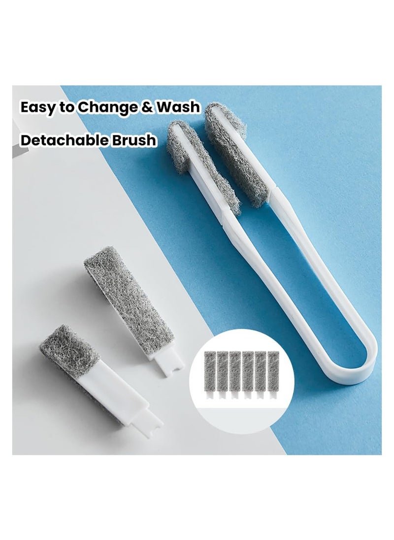 SYOSI Blind Cleaner Duster Tool, for Window Blinds, Washing Equipment for Window Shutters, Car Vents, Ceiling Fan and Air Conditioner Cleaning Dust, Washable, for Ceiling Fans(2 Brushes + 12 Brush Heads)  - Image 4