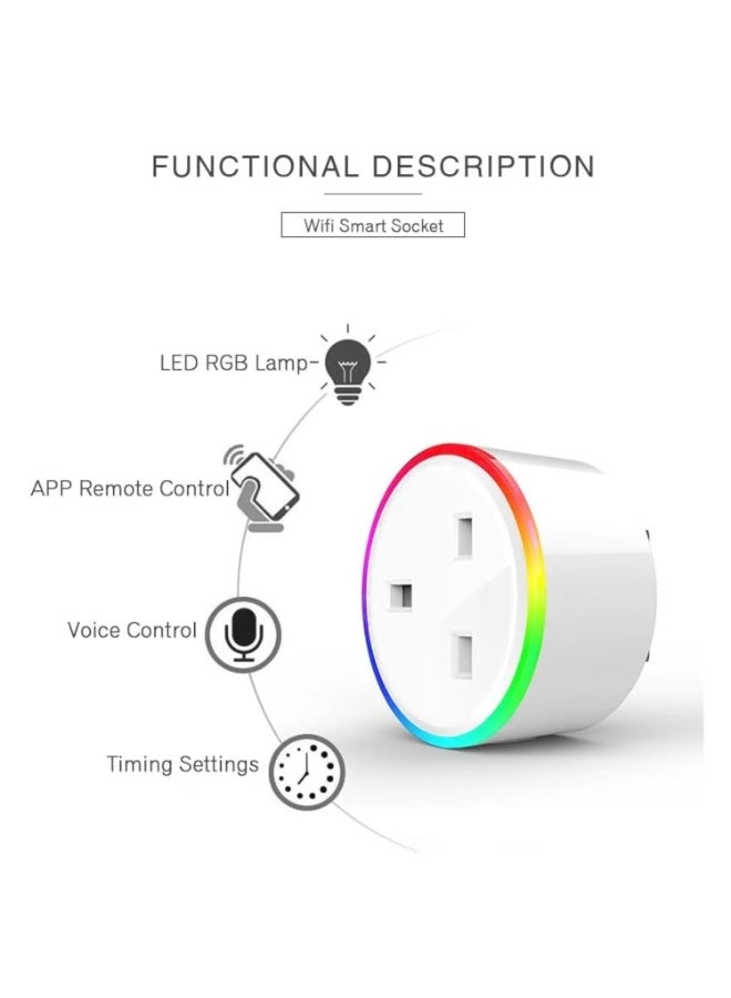 WiFi Smart Plug with Voice Control, App Control, Timer Function, Energy Monitoring, Home Automation  - Image 4