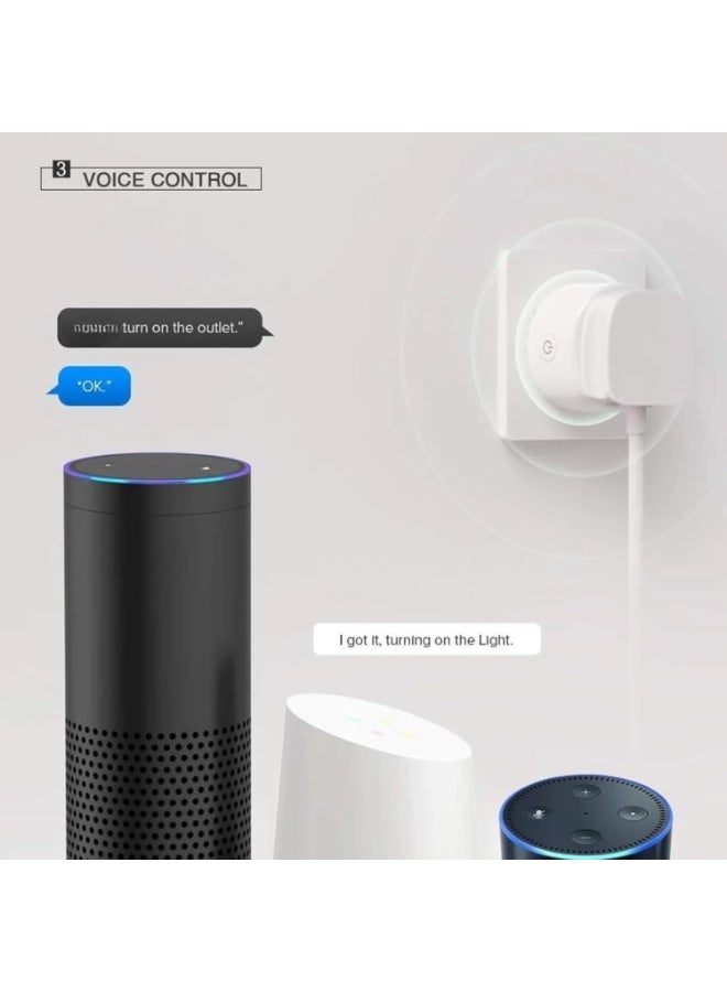 WiFi Smart Plug with Voice Control, App Control, Timer Function, Energy Monitoring, Home Automation  - Image 3