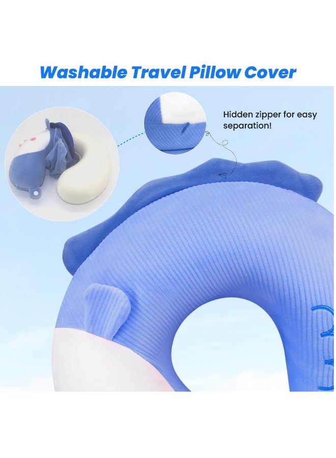SYOSI Cartoon Travel Pillow U-Shaped Elasticity Neck Pillow for Adults, Kids, Children, Cute Plane Pillow for Home Office Camping Travelling Sleeping - Image 5