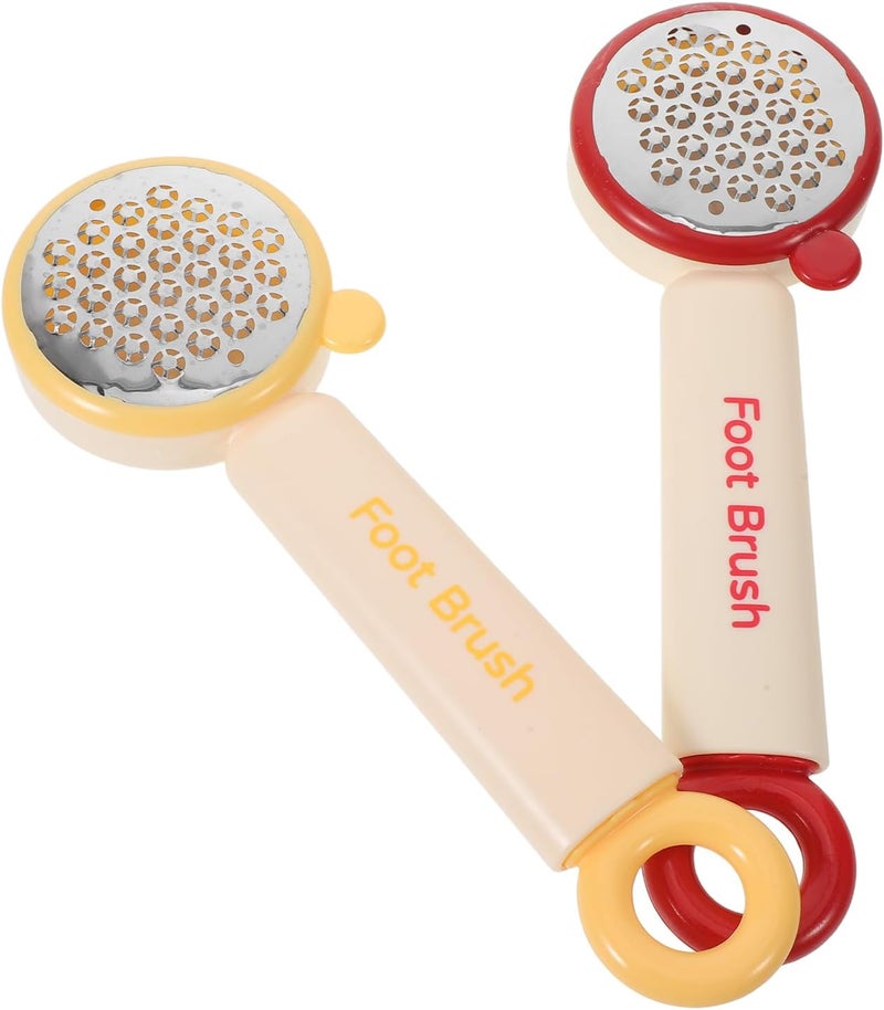 Ciieeo 2pcs Foot Brush and Toe Cleaning Brush Set for Showering Manual Foot File Callus Remover with Hard Skin Remover for Women’s Pedicure - Image 1